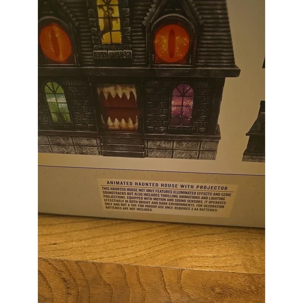 2025 Cracker Barrel Halloween Haunted House Projection Lights, Sound Eyes Teeth